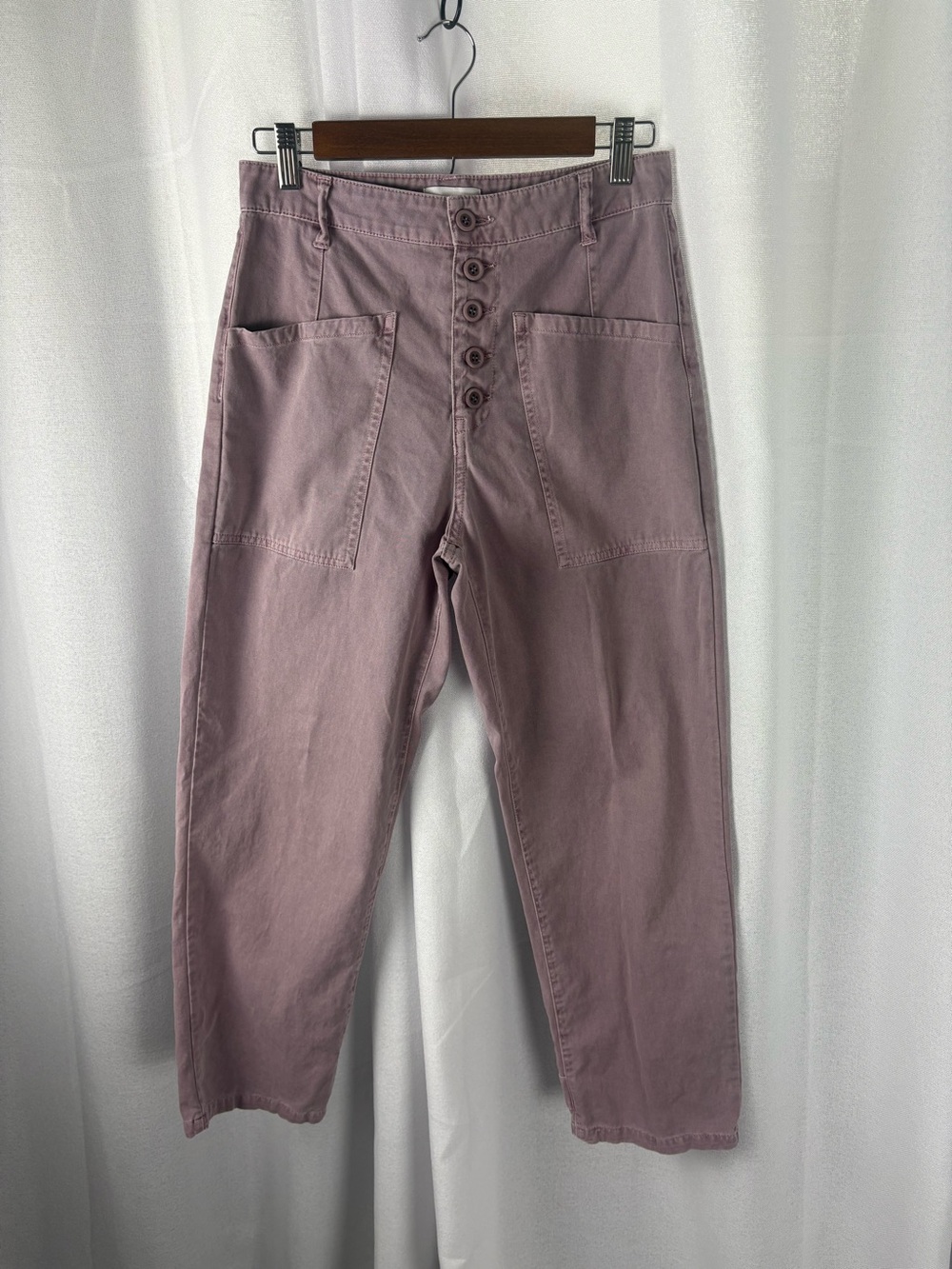 Pistola Lilac Dust Tammy High Rise Trouser Button Fly Sailor Style Size 27 EUC